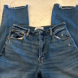 Abercrombie & Fitch ankle straight ultra high rise size 27